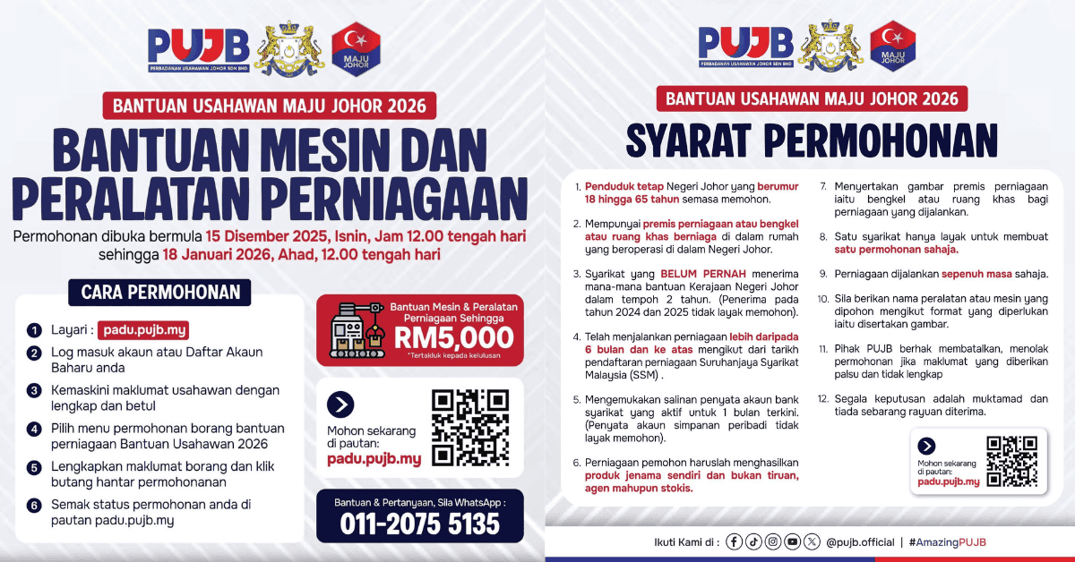 Application for Advanced Johor Entrepreneur Assistance 2026