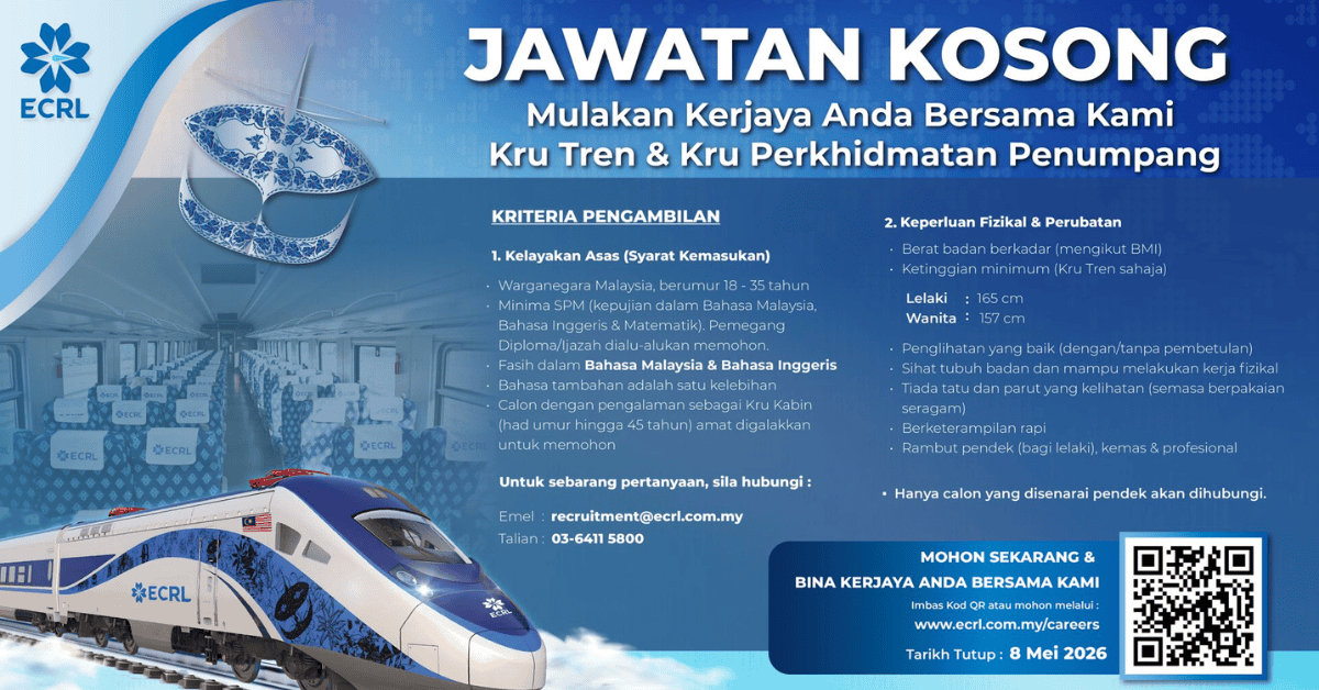 ECRL Vacancies – Railway Crew & Passenger Service Crew