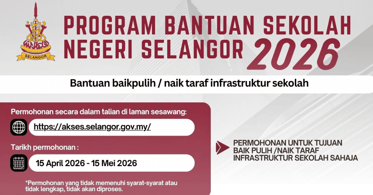 Application for Selangor State School Assistance Program 2026