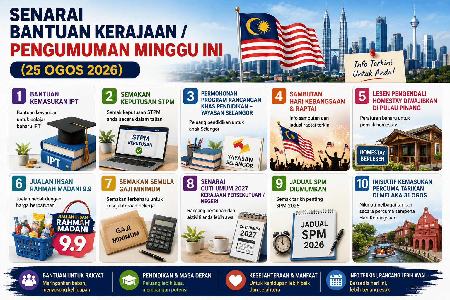 Senarai Bantuan Kerajaan / Pengumuman Minggu Ini